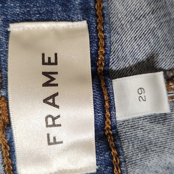 Frame Le High Straight Long Raw Edge Jeans - Picture 6 of 10
